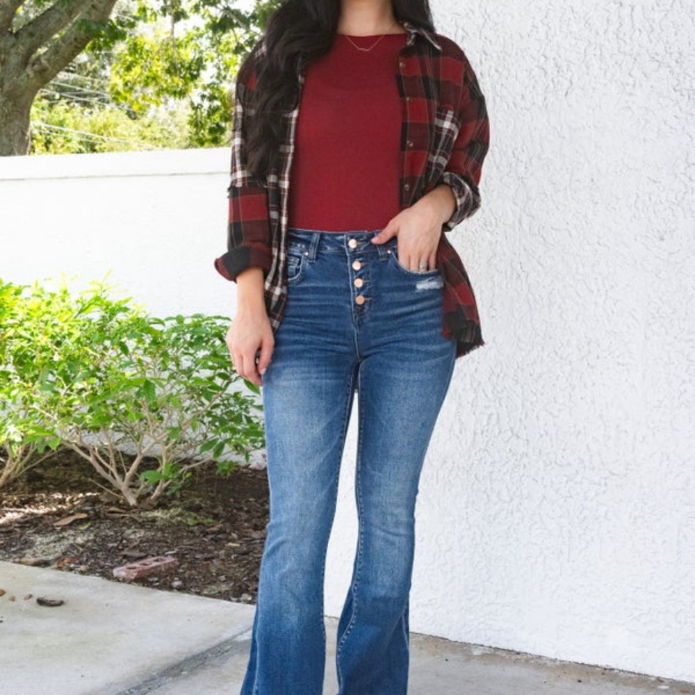 Women's Blue Flared Jeans